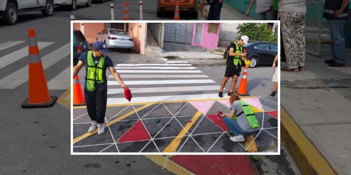 Interviene Gob De Mty Con Urbanismo Entorno De Jardín De Niños En Sierra Ventana-adelante Monterrey - Adelante Mty Urbanismo-táctico-zona-escolar-segura - Adelante Mty