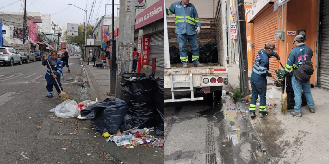 Recolección-de-basura-en-el-centro-de-monterrey-2025 - Adelante Mty