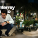 Marcelo-segovia-arranca-limpieza-en-monterrey - Adelante Mty Left: Man Crouching on a City Street at Night in a White Shirt; the Word Monterrey is Visible. Right: Circular Night Scene of a Palm-lined, Well-lit Pedestrian Street. - Adelante Mty